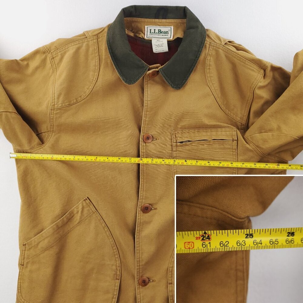L.L. Bean Vintage Barn Chore Jacket Canvas USA Blanket Lined R641 Men's Large - Picture 9 of 14